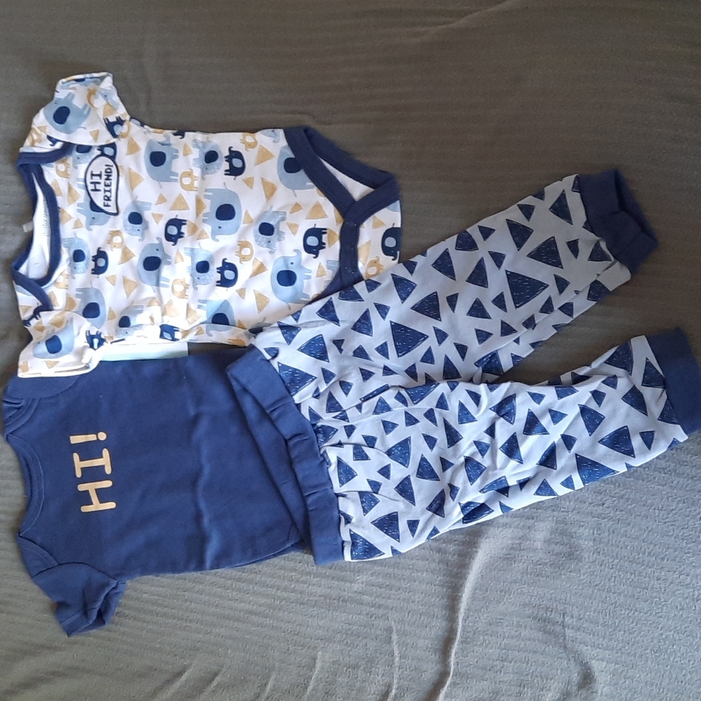 Matching set- 2 bodysuits and 1 pair of pants